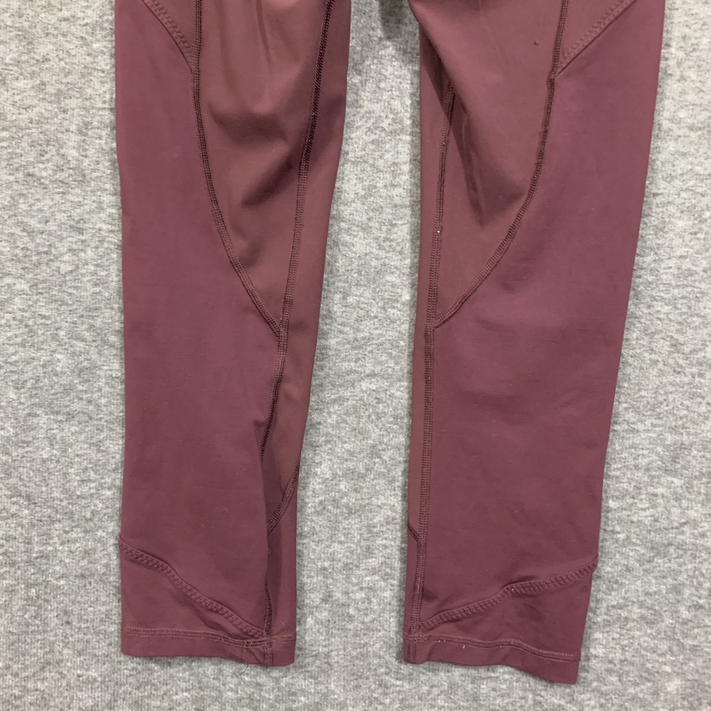 Lululmeon All The Right Places Crop Leggings Size 6 Redwood Rose 21" Inseam - Picture 13 of 16